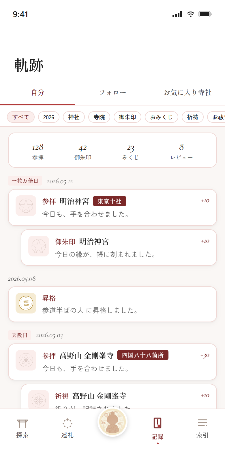 タイムライン — 歩みの記録